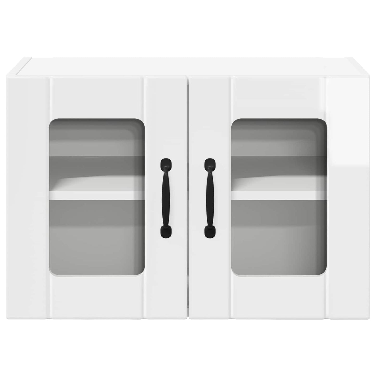 Wall Glass Cabinet LUCCA High Gloss White 60 x 31 x 40 cm