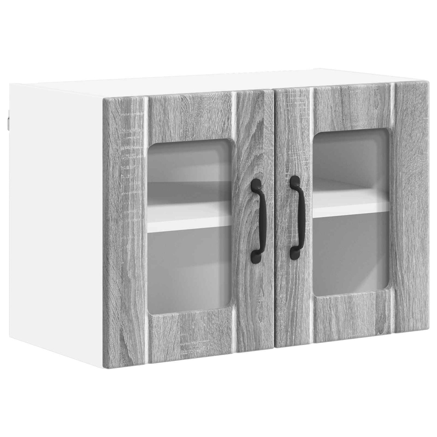Wall Glass Cabinet LUCCA Grey Sonoma 60 x 31 x 40 cm