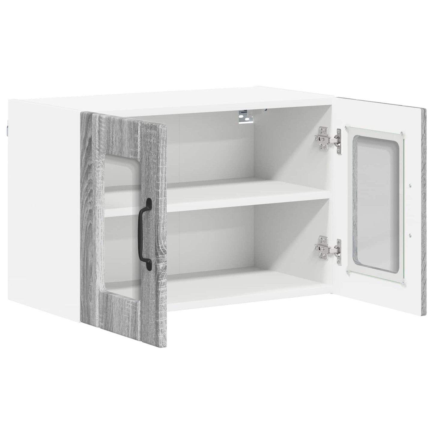 Wall Glass Cabinet LUCCA Grey Sonoma 60 x 31 x 40 cm