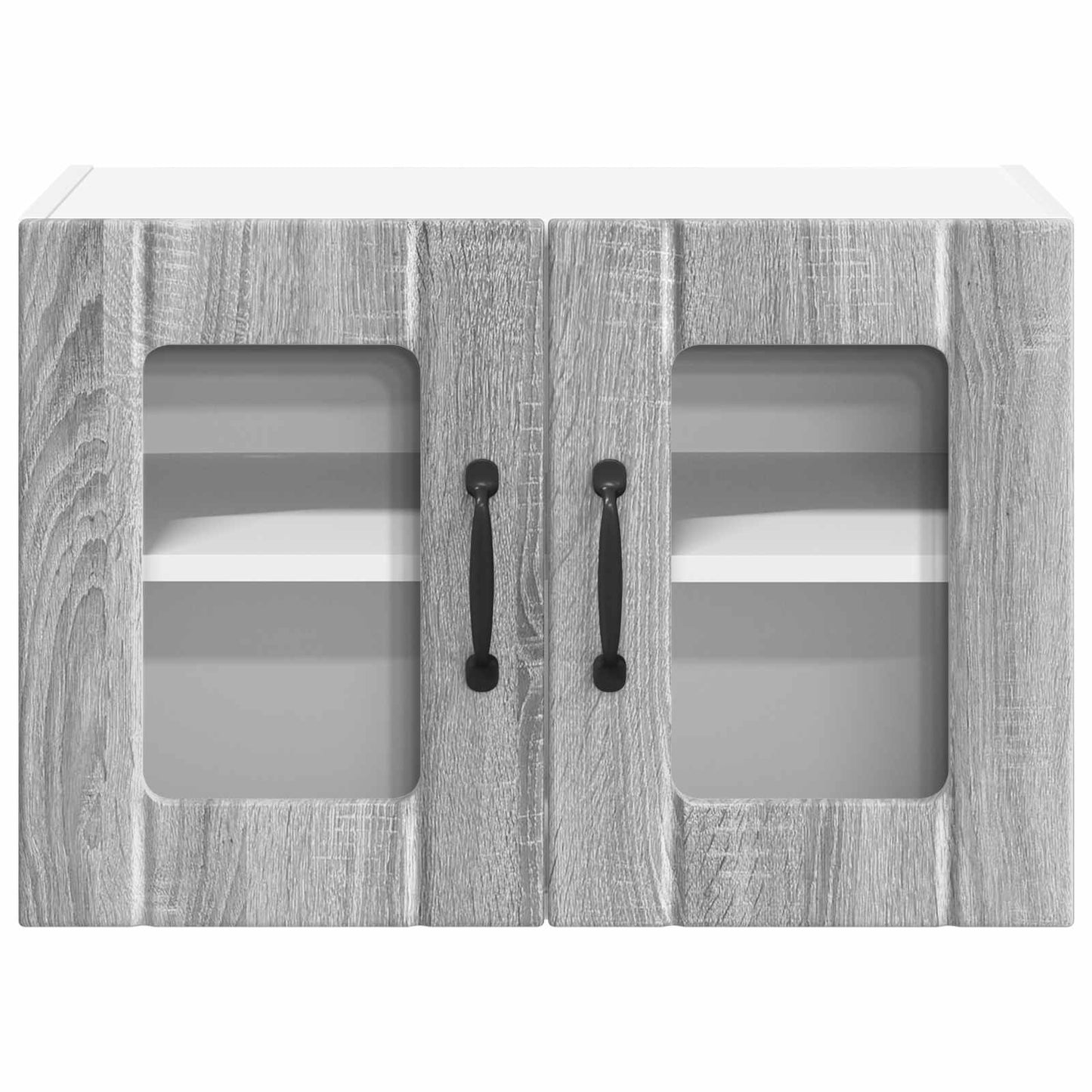 Wall Glass Cabinet LUCCA Grey Sonoma 60 x 31 x 40 cm
