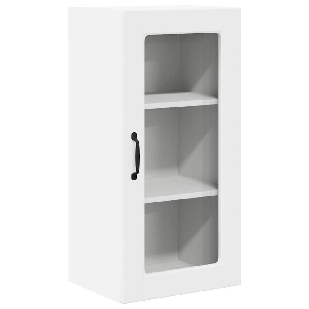 Wall Glass Cabinet LUCCA White 40 x 31 x 80 cm Engineered Wood