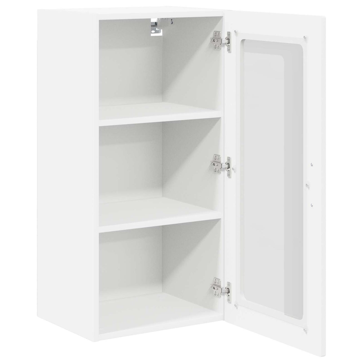 Wall Glass Cabinet LUCCA White 40 x 31 x 80 cm Engineered Wood