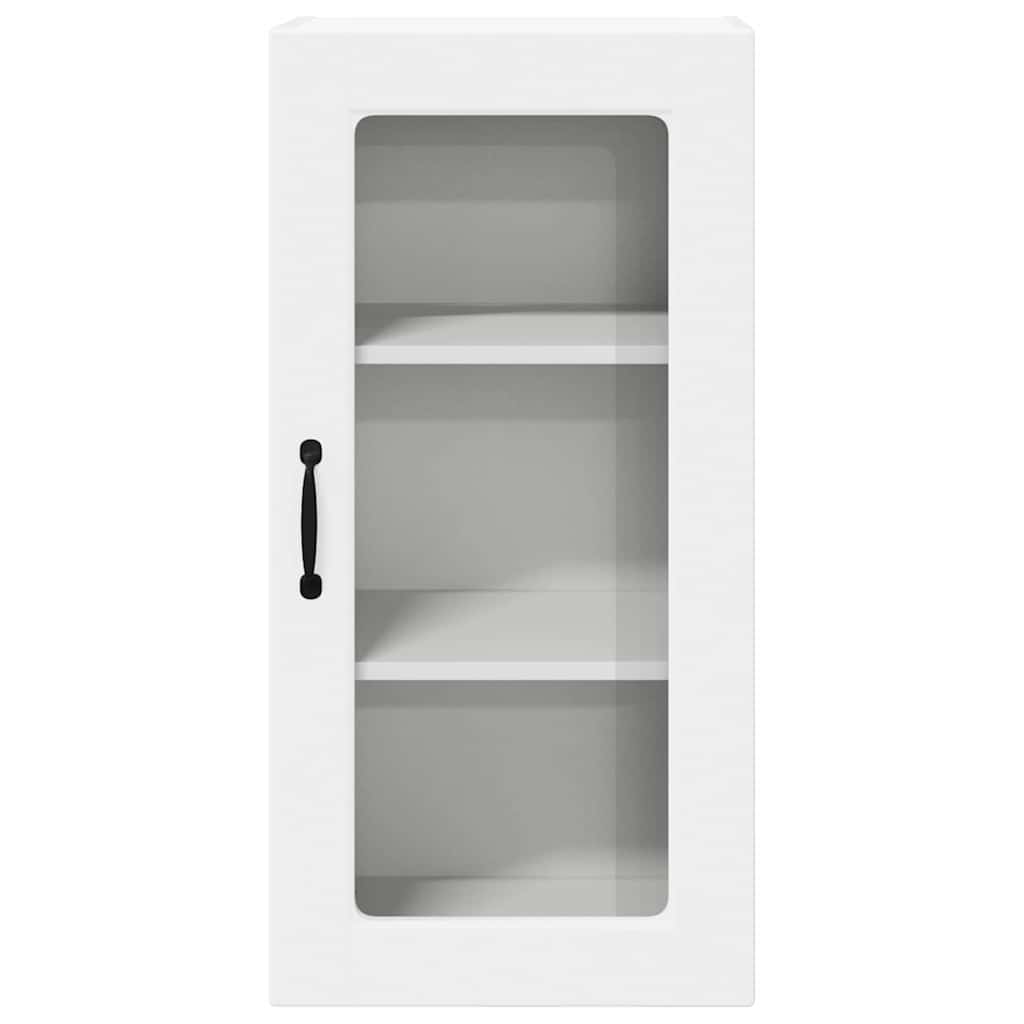 Wall Glass Cabinet LUCCA White 40 x 31 x 80 cm Engineered Wood