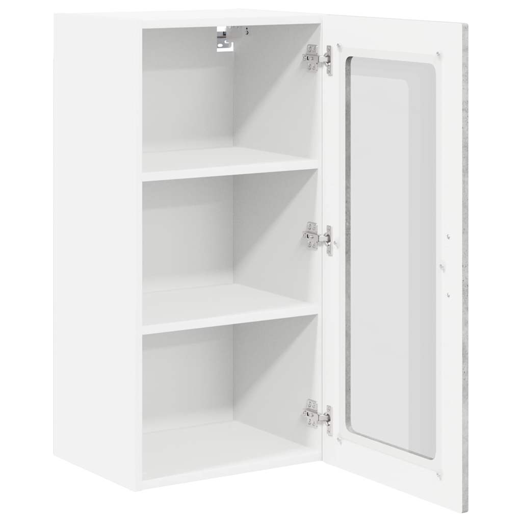 Wall Glass Cabinet LUCCA Concrete Grey 40 x 31 x 80 cm