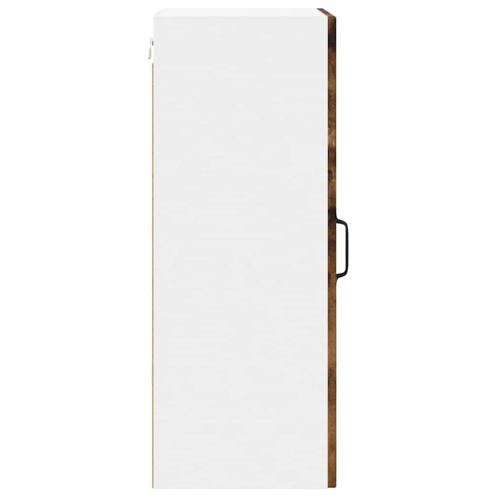 Wall Glass Cabinet LUCCA Smoked Oak 40 x 31 x 80 cm