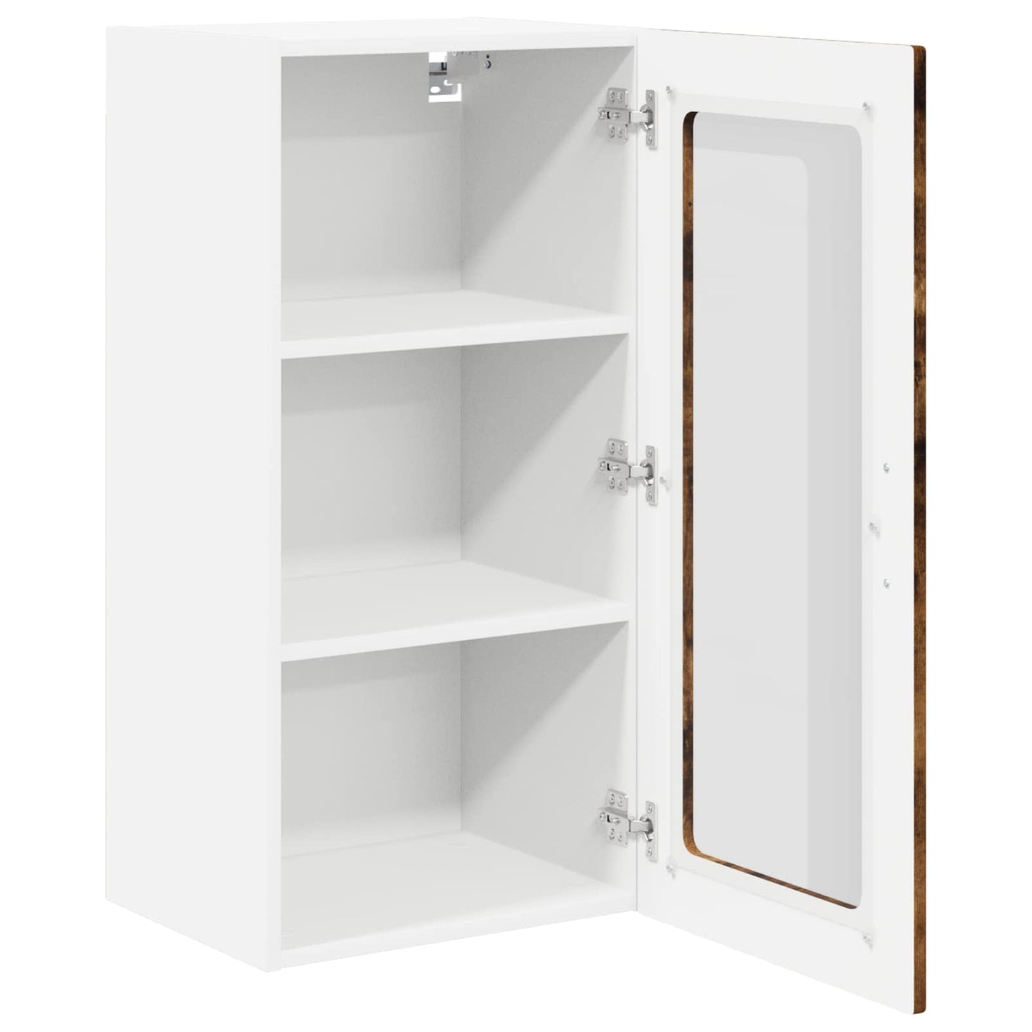 Wall Glass Cabinet LUCCA 2 pcs Smoked Oak 40 x 31 x 80 cm