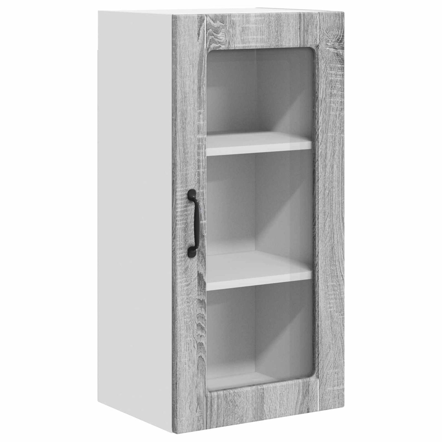 Wall Glass Cabinet LUCCA Grey Sonoma 40 x 31 x 80 cm