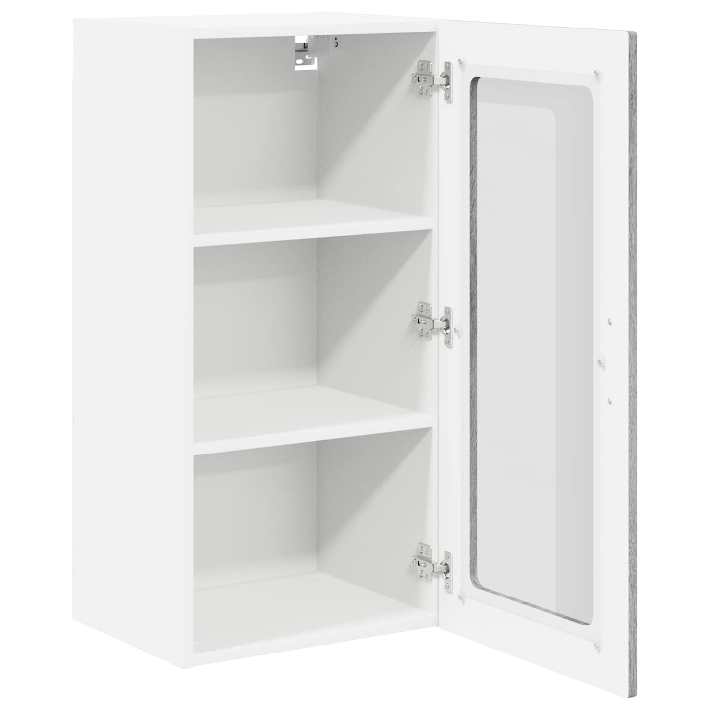 Wall Glass Cabinet LUCCA Grey Sonoma 40 x 31 x 80 cm
