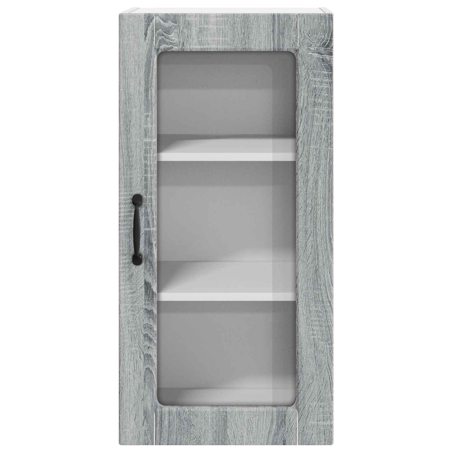 Wall Glass Cabinet LUCCA Grey Sonoma 40 x 31 x 80 cm