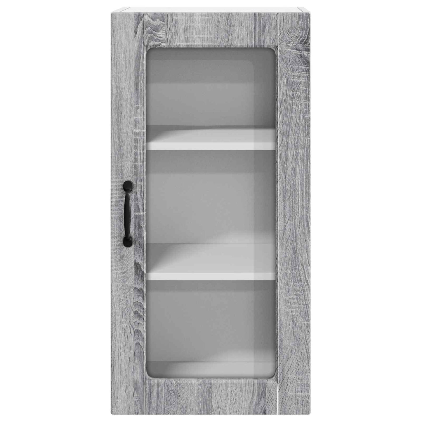 Wall Glass Cabinet LUCCA Grey Sonoma 40 x 31 x 80 cm