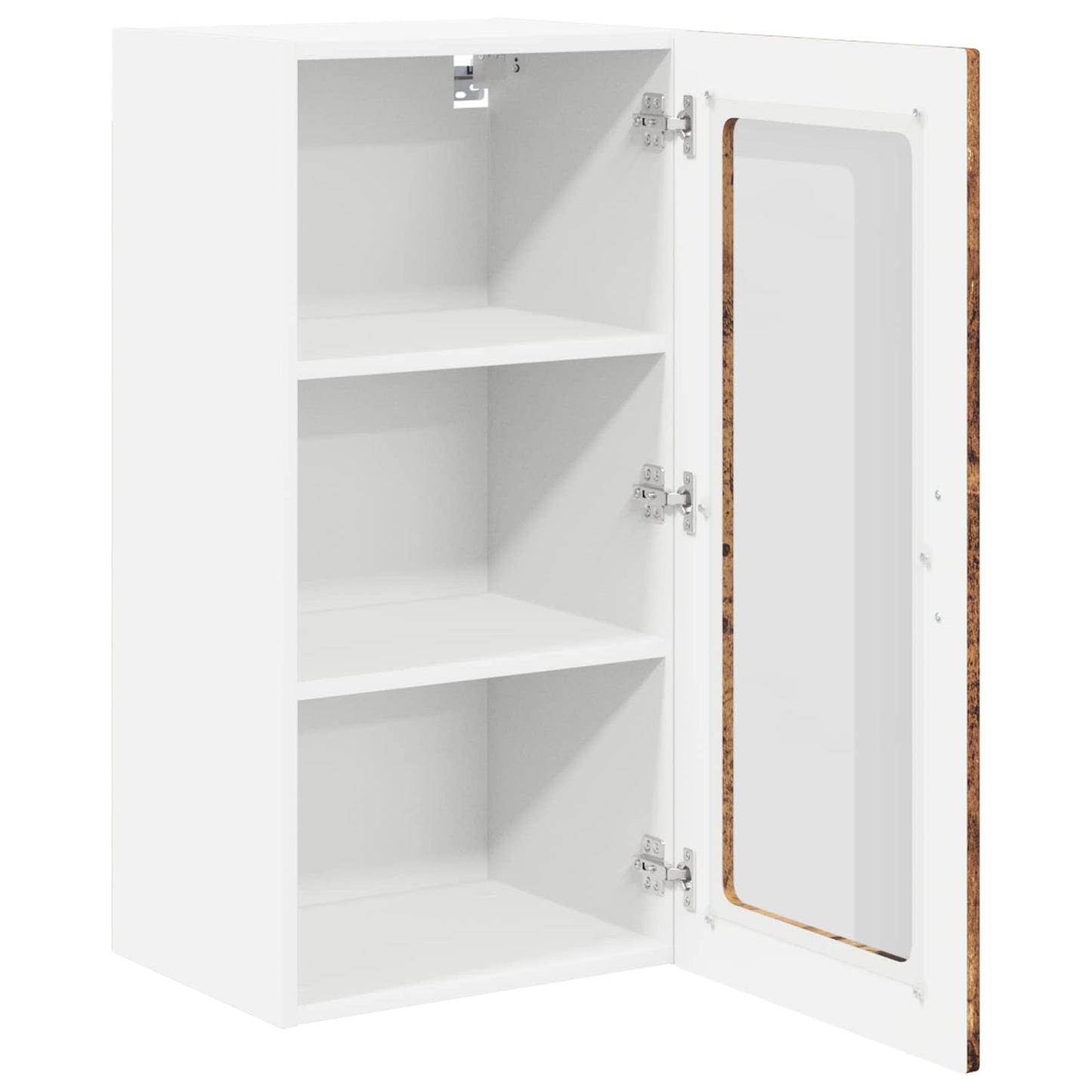 Wall Glass Cabinet LUCCA Old Wood 40 x 31 x 80 cm