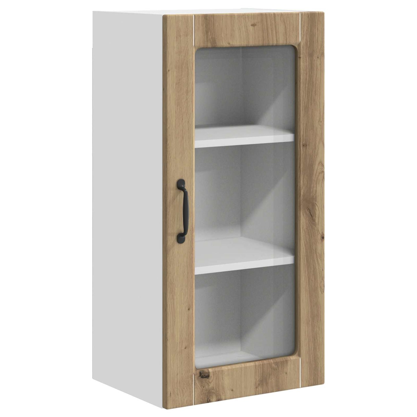 Wall Glass Cabinet LUCCA Artisan Oak 40 x 31 x 80 cm