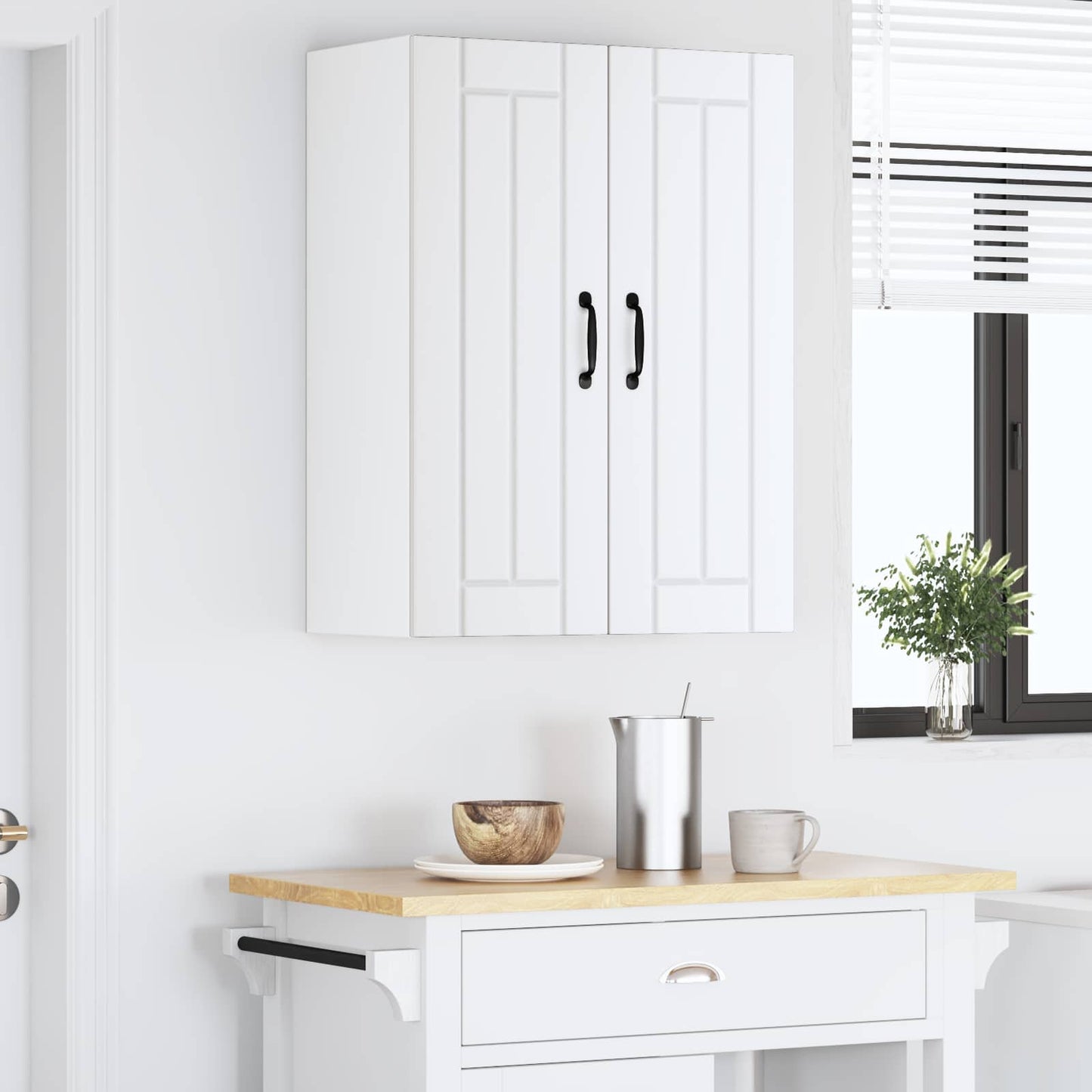 Wall Cabinet LUCCA 2 pcs White 30 x 31 x 80 cm Engineered Wood
