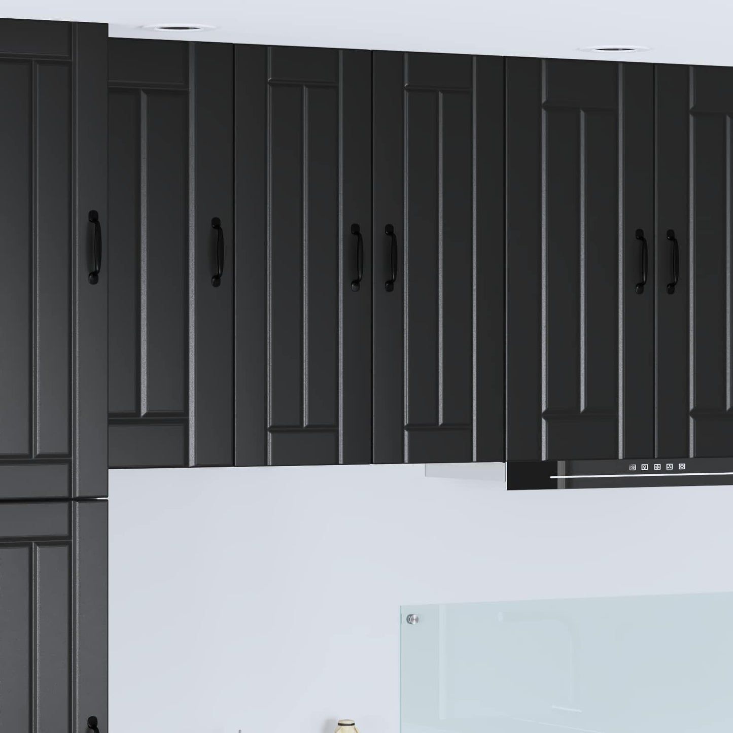 Wall Cabinet LUCCA 2 pcs Black 30 x 31 x 80 cm Engineered Wood