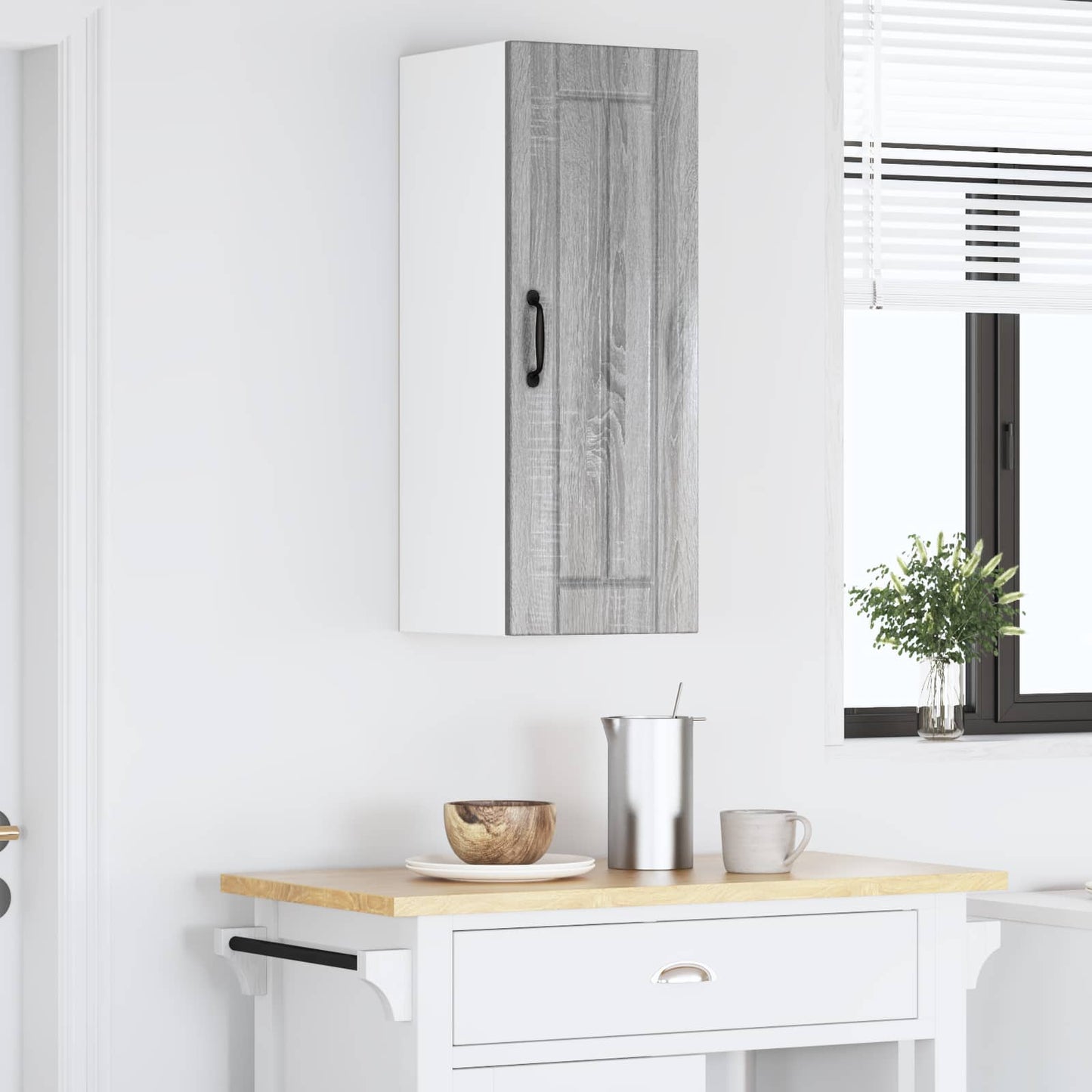 Wall Cabinet LUCCA Grey Sonoma 30 x 31 x 80 cm Engineered Wood