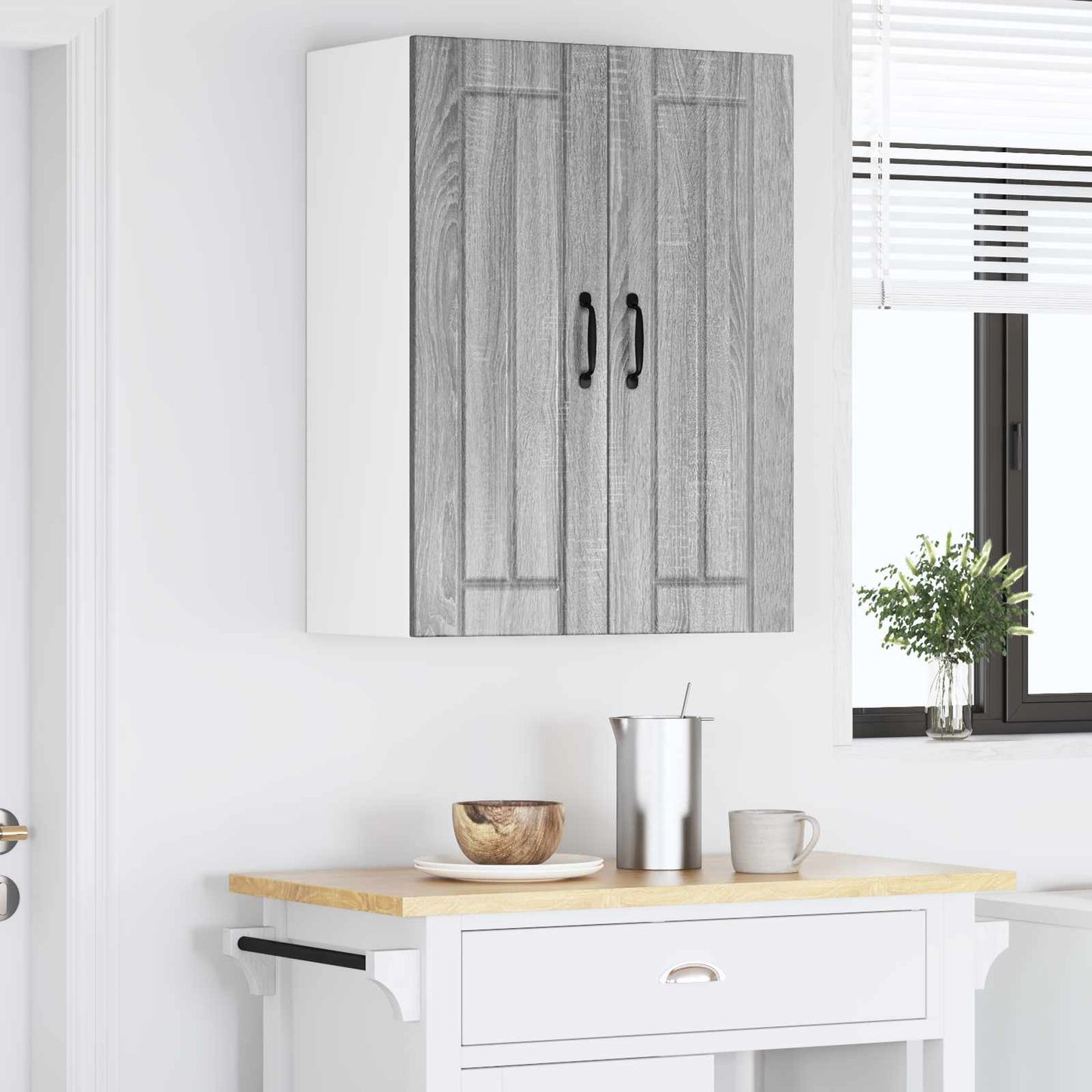 Wall Cabinet LUCCA 2 pcs Grey Sonoma 30 x 31 x 80 cm