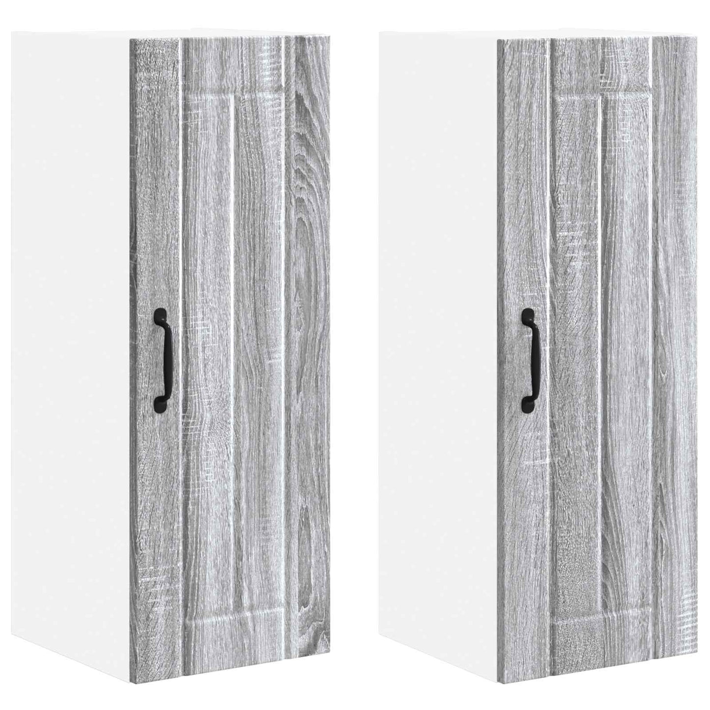 Wall Cabinet LUCCA 2 pcs Grey Sonoma Engineered Wood
