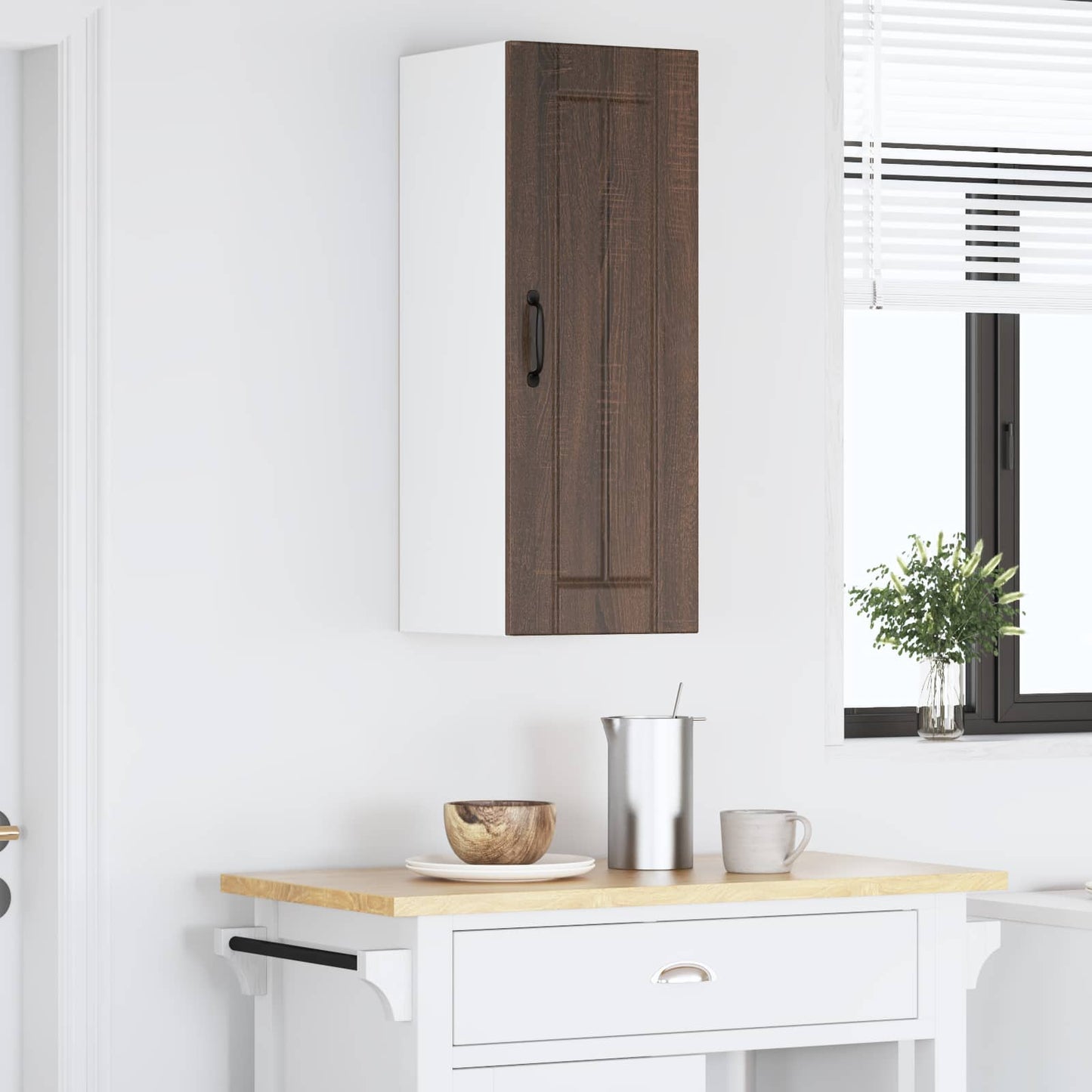 Wall Cabinet Lucca Brown Oak 30 x 31 x 80 cm Engineered Wood