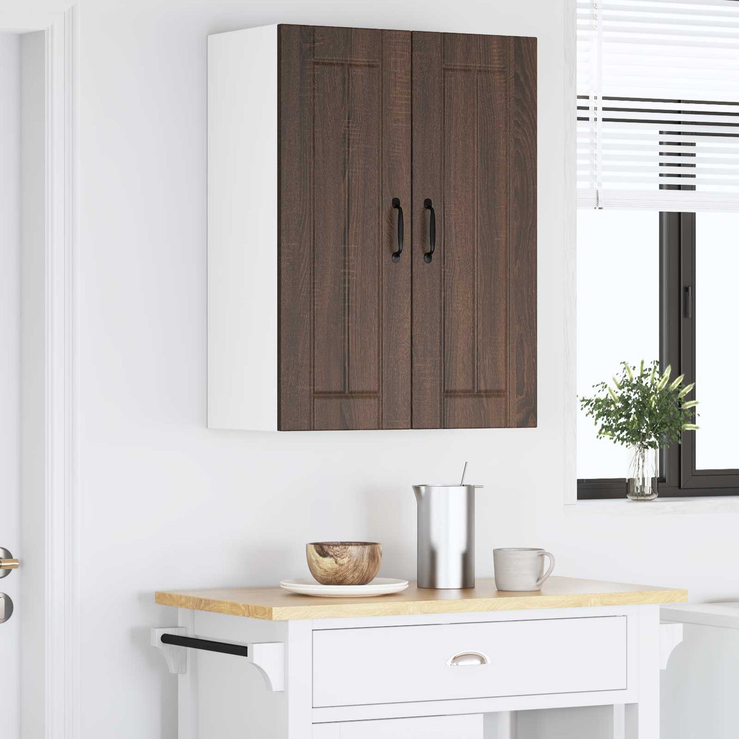 Wall Cabinet LUCCA 2 pcs Brown Oak 30 x 31 x 80 cm