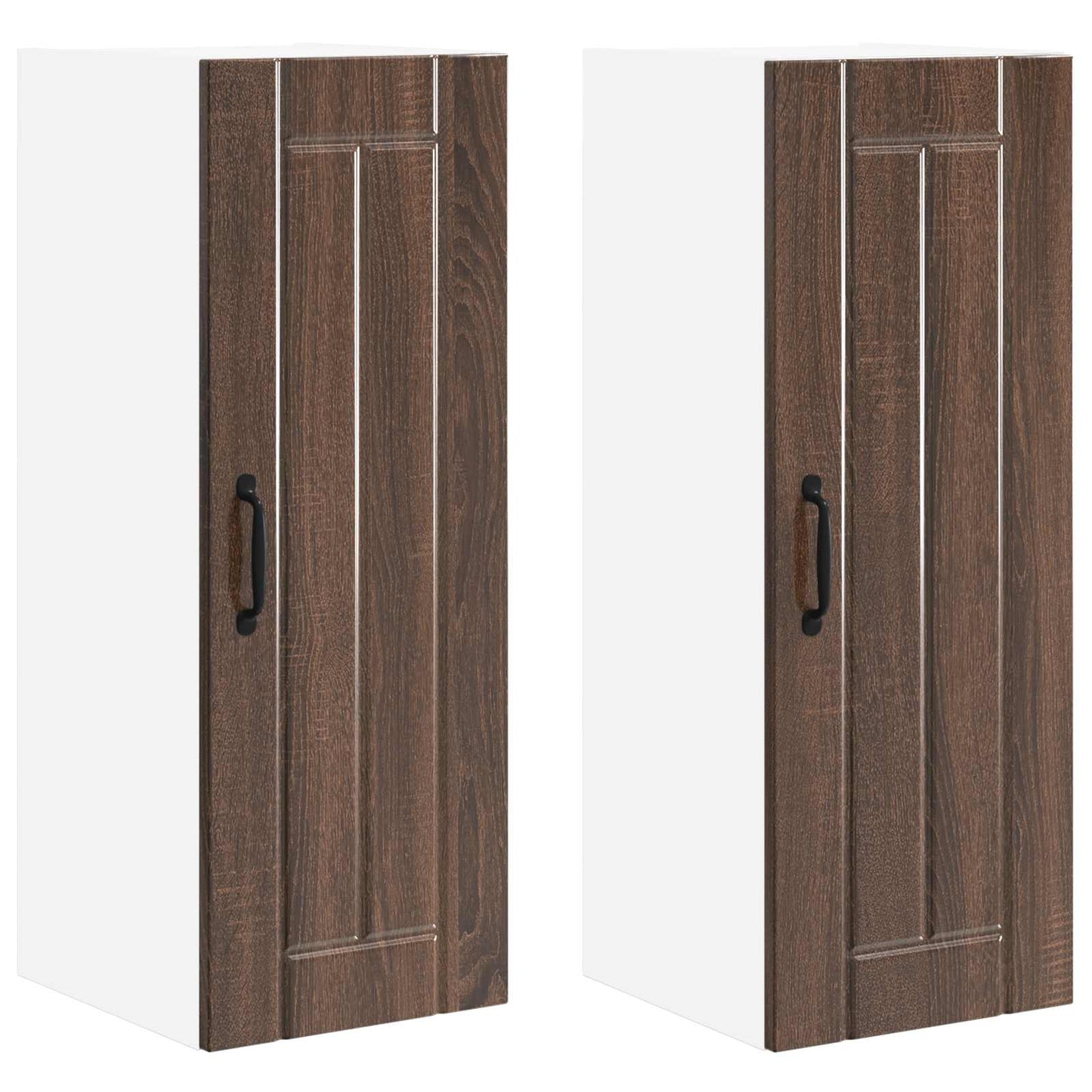 Wall Cabinet LUCCA 2 pcs Brown Oak 30 x 31 x 80 cm