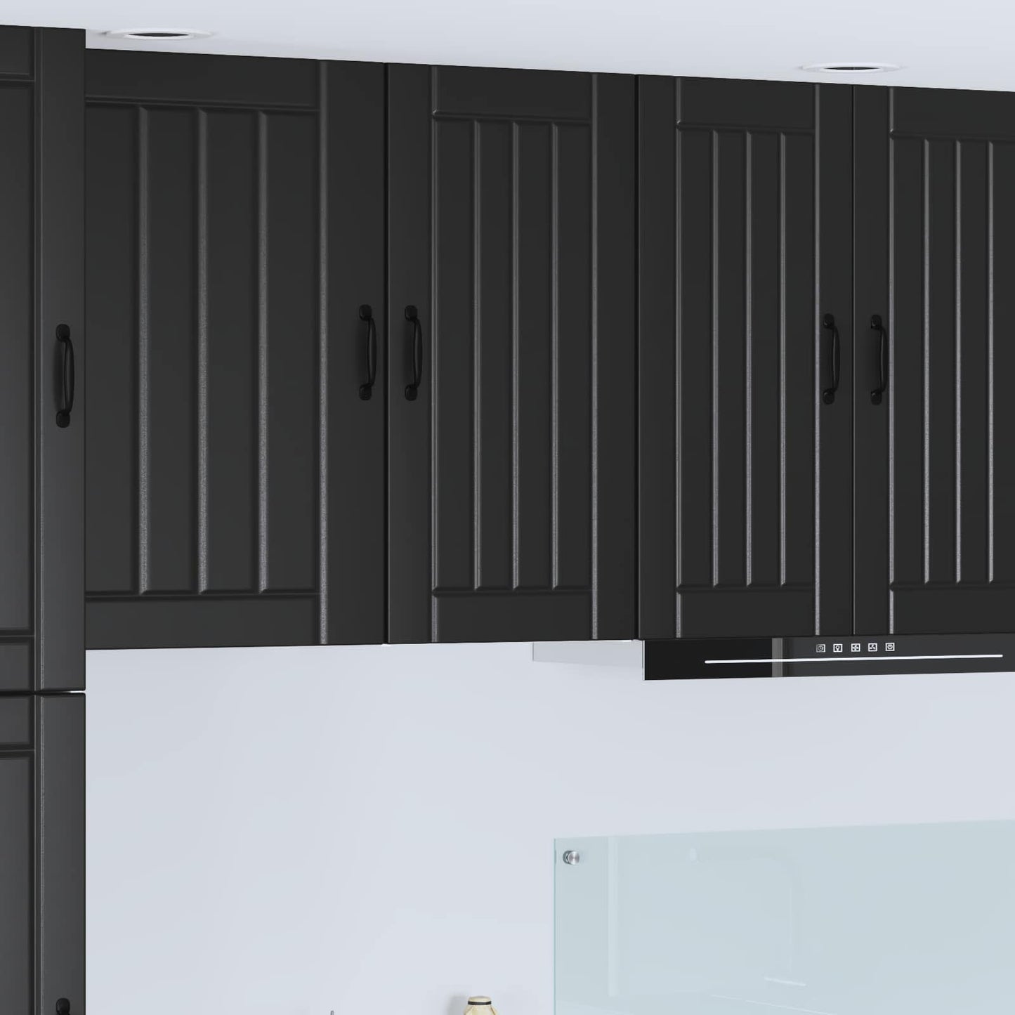 Wall Cabinet LUCCA Black 40 x 31 x 80 cm Engineered Wood