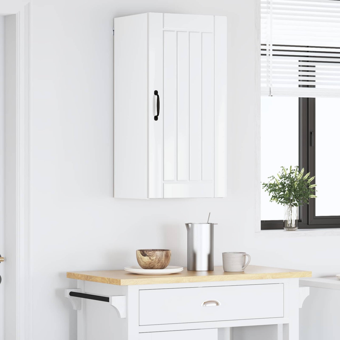 Wall Cabinet LUCCA High Gloss White 40 x 31 x 80 cm