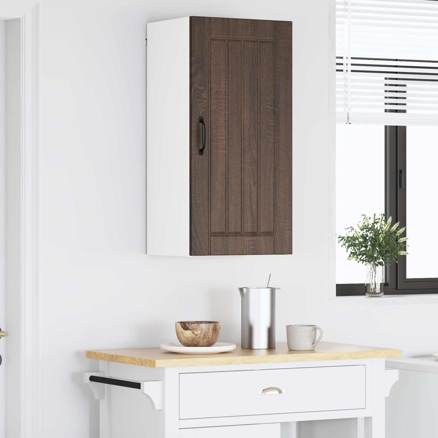 Wall Cabinet LUCCA Brown Oak 40 x 31 x 80 cm Engineered Wood