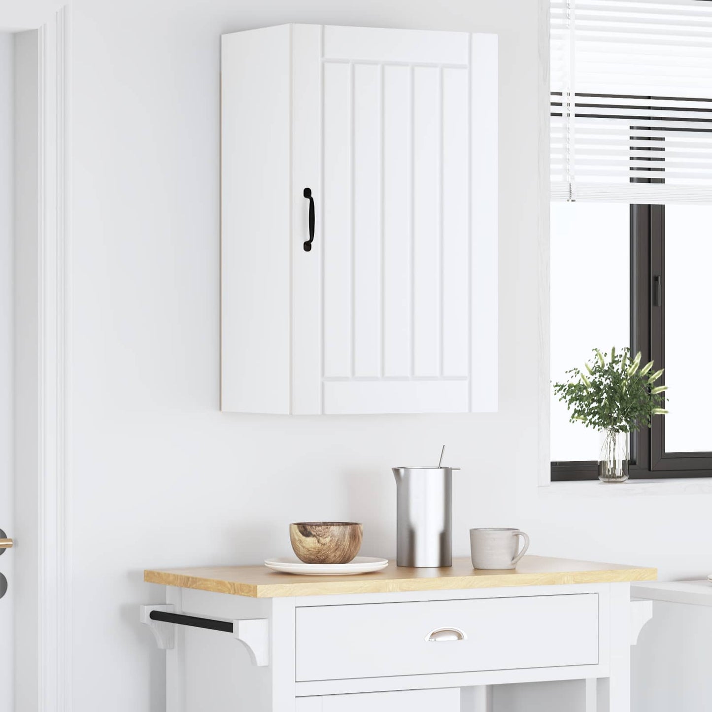 Wall Cabinet LUCCA White 50 x 31 x 80 cm Engineered Wood