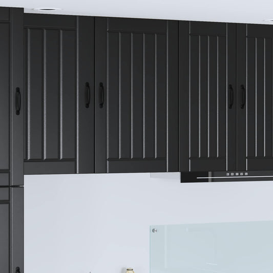Wall Cabinet LUCCA Black 50 x 31 x 80 cm Engineered Wood