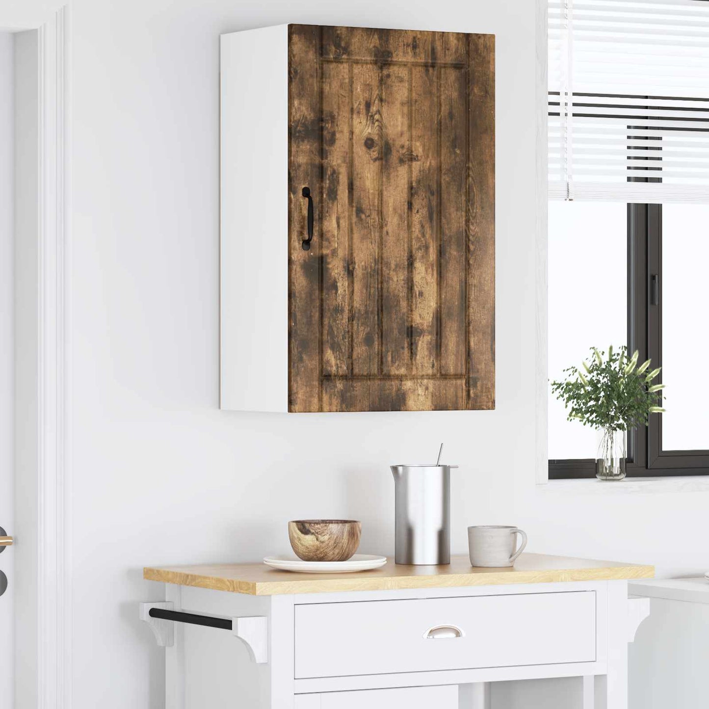 Wall Cabinet LUCCA Smoked Oak 50 x 31 x 80 cm Engineered Wood
