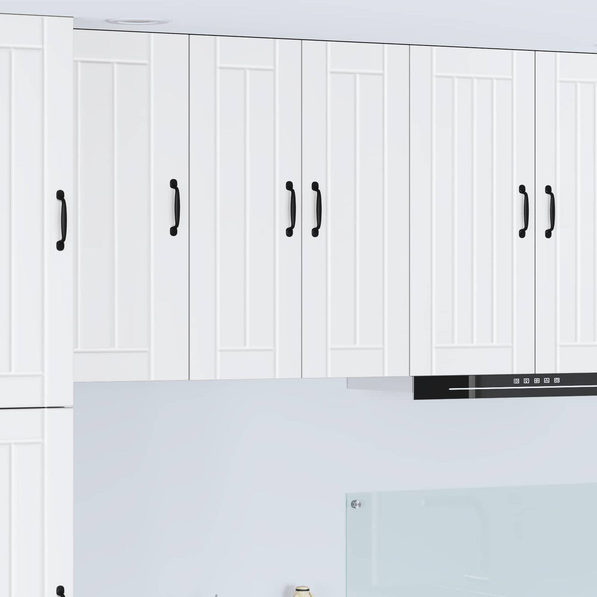 Wall Glass Cabinet LUCCA White 60 x 31 x 80 cm Engineered Wood