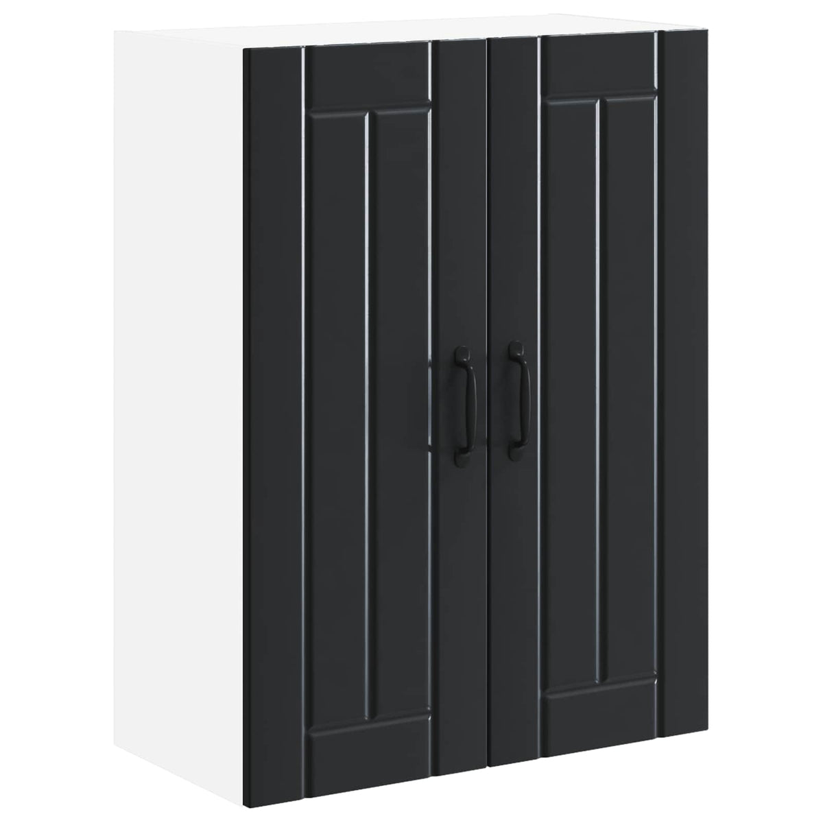 Wall Glass Cabinet LUCCA Black 60 x 31 x 80 cm Engineered Wood
