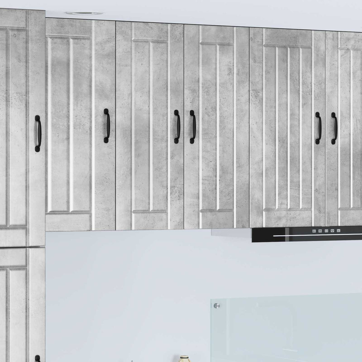 Wall Glass Cabinet LUCCA Concrete Grey 60 x 31 x 80 cm
