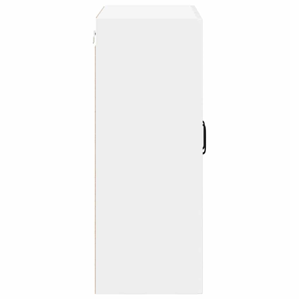 Wall Glass Cabinet LUCCA High Gloss White 60 x 31 x 80 cm