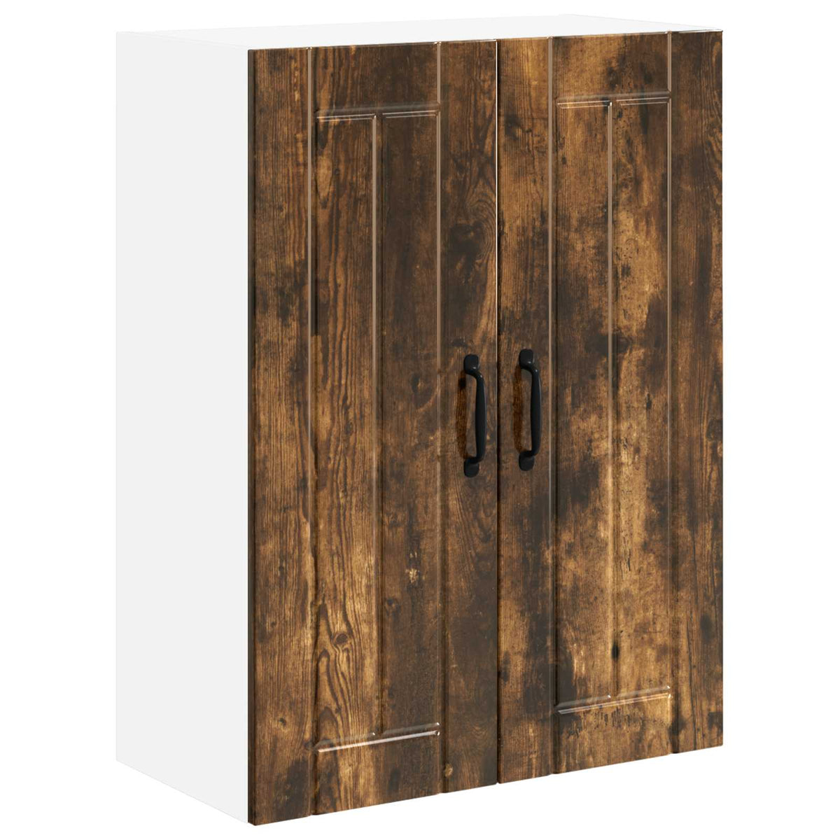 Wall Glass Cabinet LUCCA Smoked Oak 60 x 31 x 80 cm