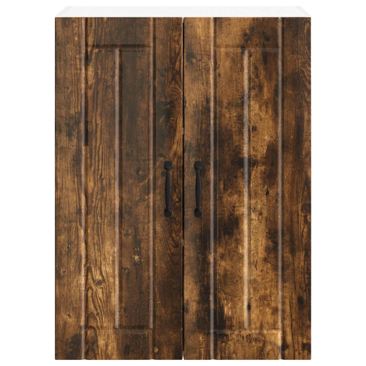 Wall Glass Cabinet LUCCA Smoked Oak 60 x 31 x 80 cm