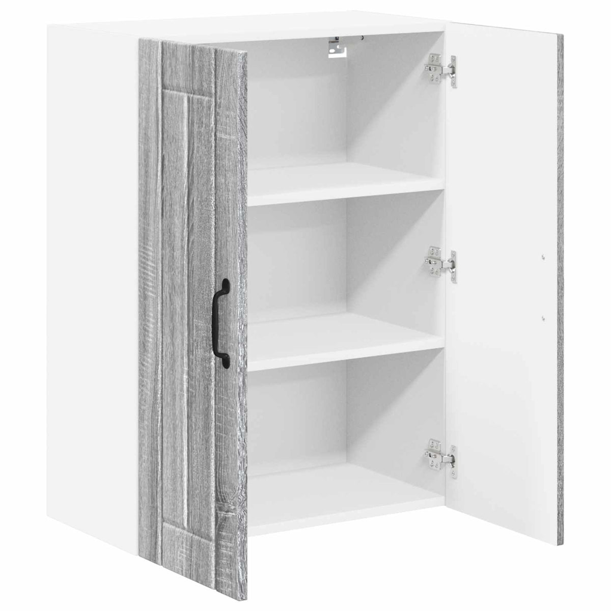 Wall Glass Cabinet LUCCA Grey Sonoma 60 x 31 x 80 cm