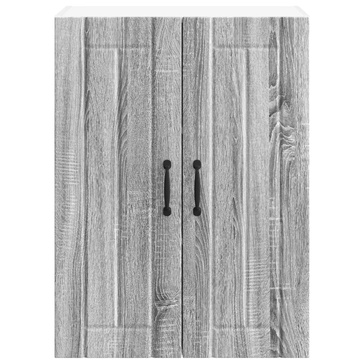 Wall Glass Cabinet LUCCA Grey Sonoma 60 x 31 x 80 cm