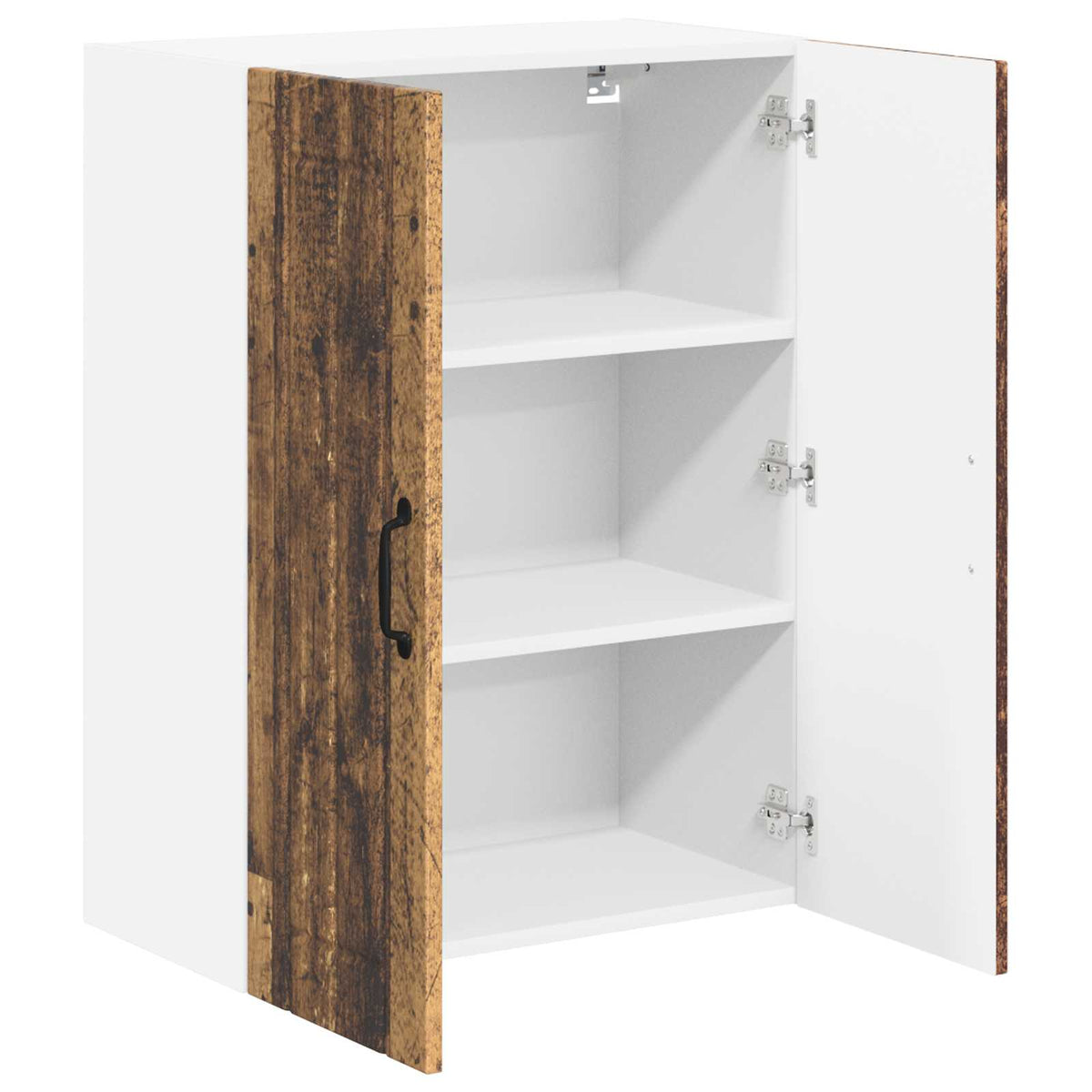 Wall Glass Cabinet LUCCA Old Wood 60 x 31 x 80 cm