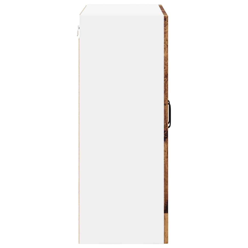Wall Glass Cabinet LUCCA Old Wood 60 x 31 x 80 cm