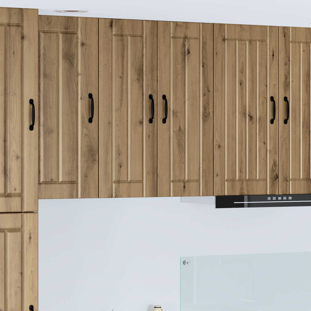 Wall Glass Cabinet LUCCA Artisan Oak 60 x 31 x 80 cm