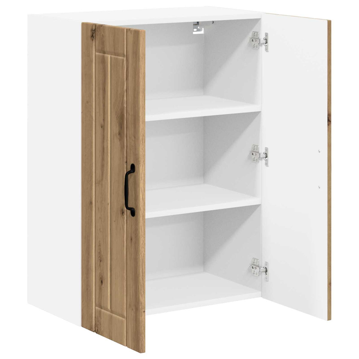 Wall Glass Cabinet LUCCA Artisan Oak 60 x 31 x 80 cm