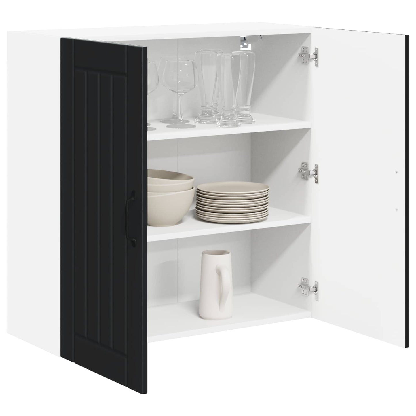Wall Cabinet LUCCA Black 80 x 31 x 80 cm Engineered Wood