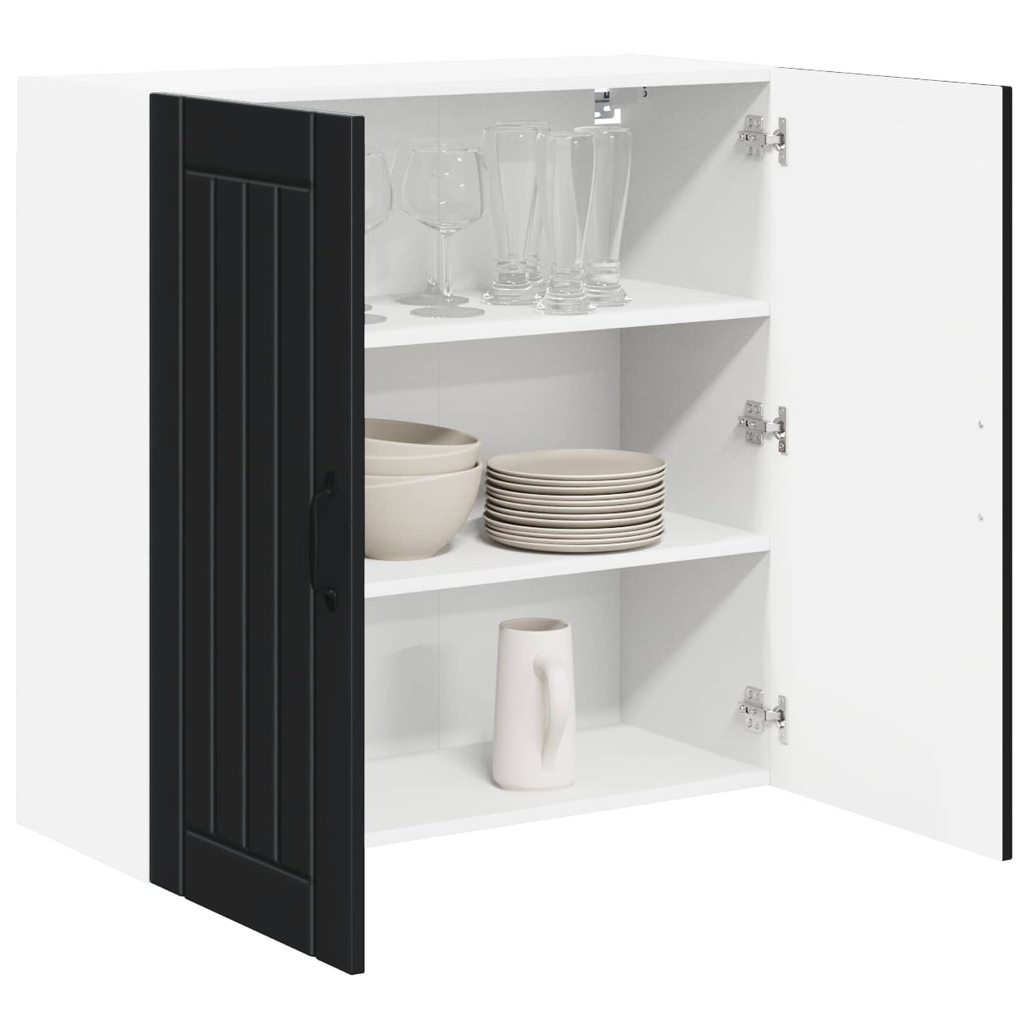 Wall Cabinet LUCCA Black 80 x 31 x 80 cm Engineered Wood
