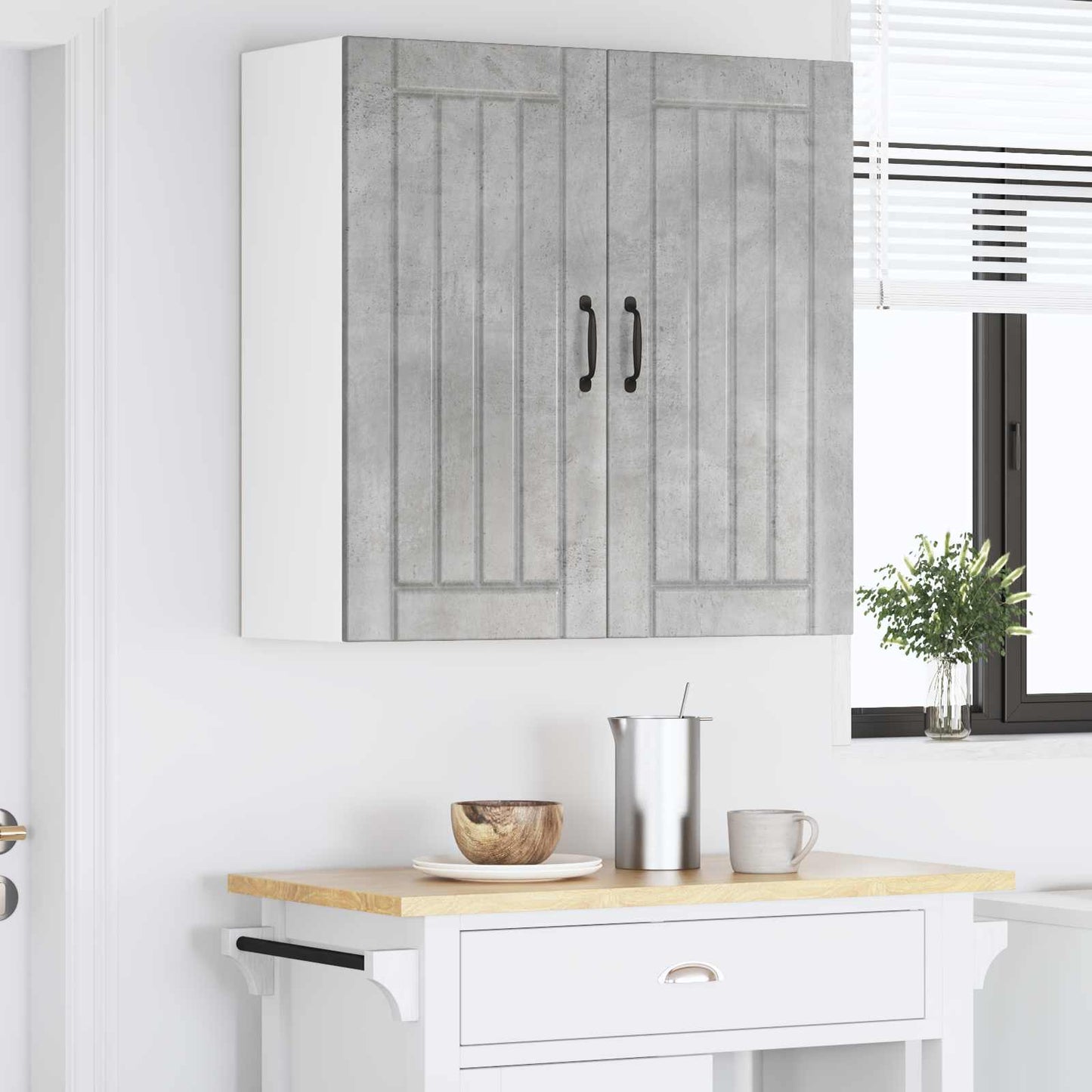 Wall Cabinet LUCCA Concrete Grey 80 x 31 x 80 cm