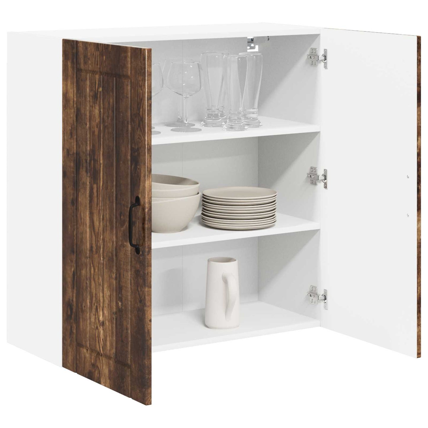 Wall Cabinet LUCCA Smoked Oak 80 x 31 x 80 cm Engineered Wood