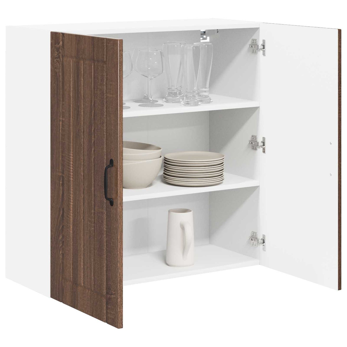 Wall Cabinet LUCCA Brown Oak 80 x 31 x 80 cm Engineered Wood
