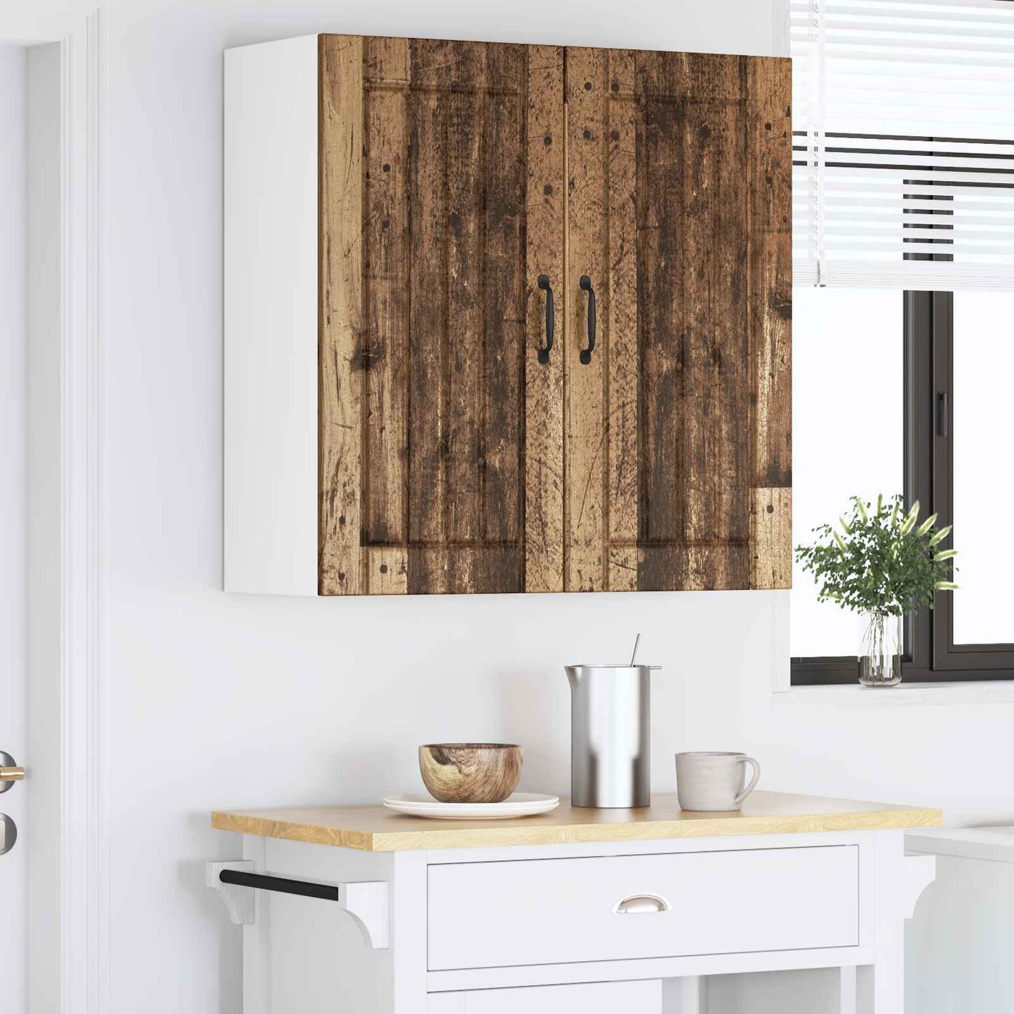 Wall Cabinet LUCCA Old Wood 80 x 31 x 80 cm Engineered Wood