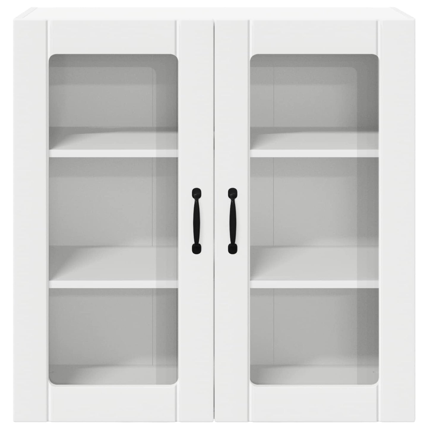 Wall Glass Cabinet LUCCA White 80 x 31 x 80 cm Engineered Wood