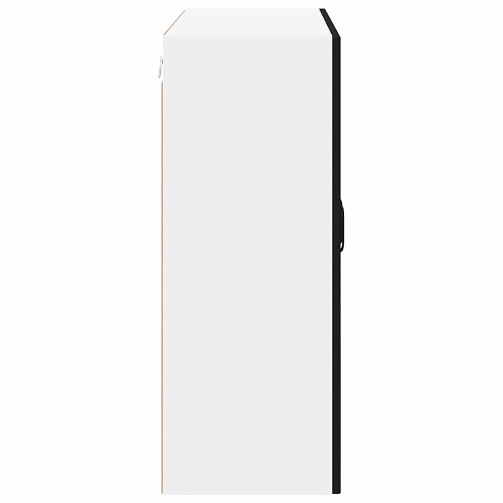Wall Glass Cabinet LUCCA Black 80 x 31 x 80 cm Engineered Wood